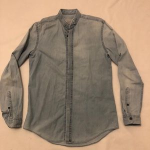 Zara long sleeve Jean shirt